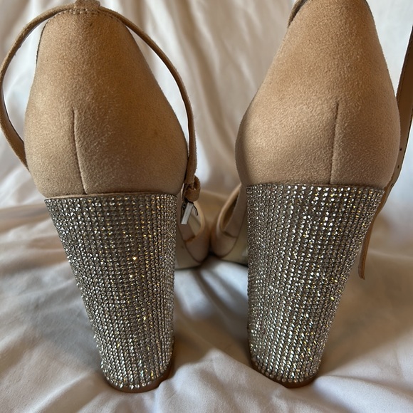 Last Mark Down!! ALDO HEELS TAN with Rhinestones (Bling) size 9 - Picture 5 of 10